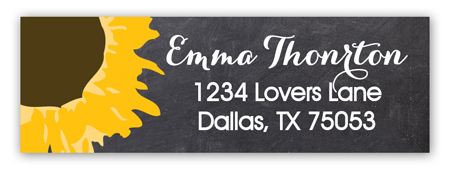 Boho Sunflower Address Label