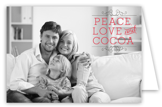 Peace, Love & Cocoa Folded Photo Card