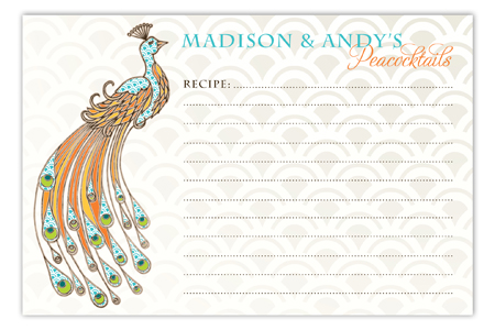 Peacock Recipe Card