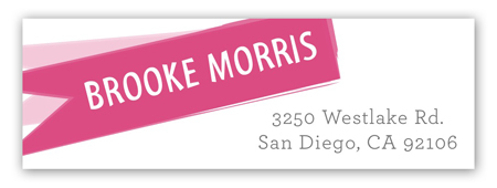 Pennant Pink Address Label