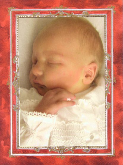 Rococo Red Photo Card