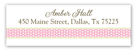 Pink Damask Monogram Address Label