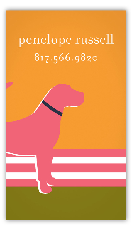 Pink Dog Days Calling Card