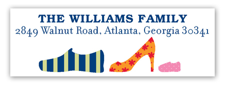 Pink Family Shoes Address Label
