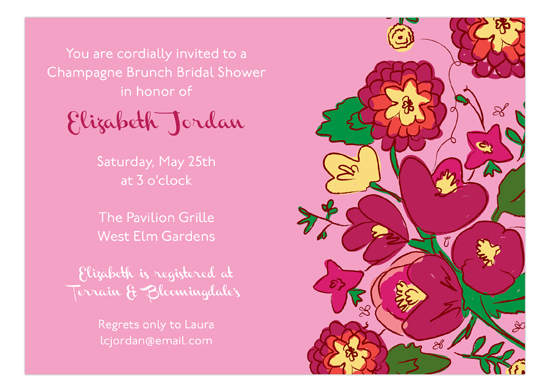 Pink Floral Invitation