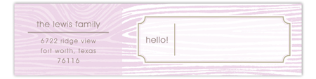 Pink Hello Faux Bois Envelope Wrap