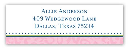 Pink Leopard Address Label