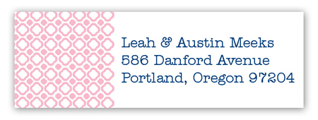 Pink Mod Clover Address Label