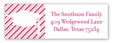 Pink Oxford Grad Cap Address Label