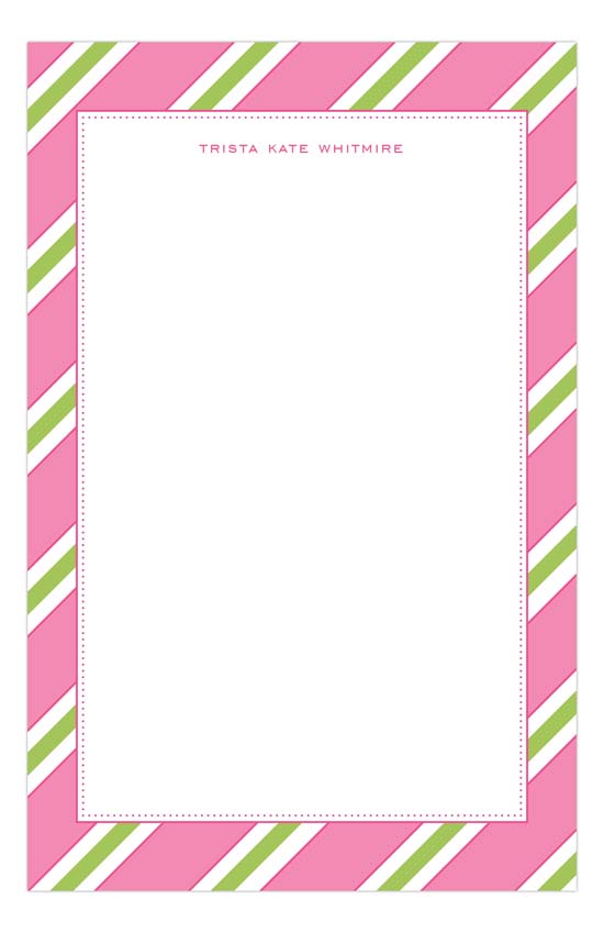 Pink Oxford Stripes Notepad