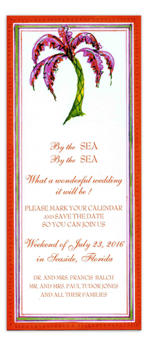 Pink Palm Invitation