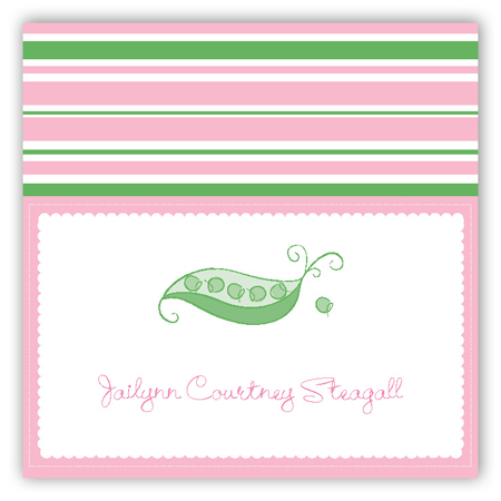 Pink Peapod Gift Tag