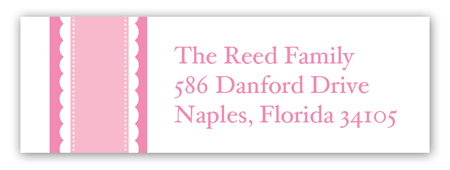 Pink Scallops Address Label