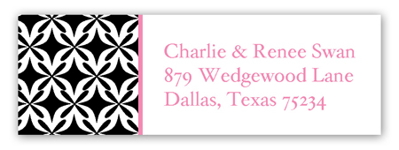 Pink Warm Welcome Address Label