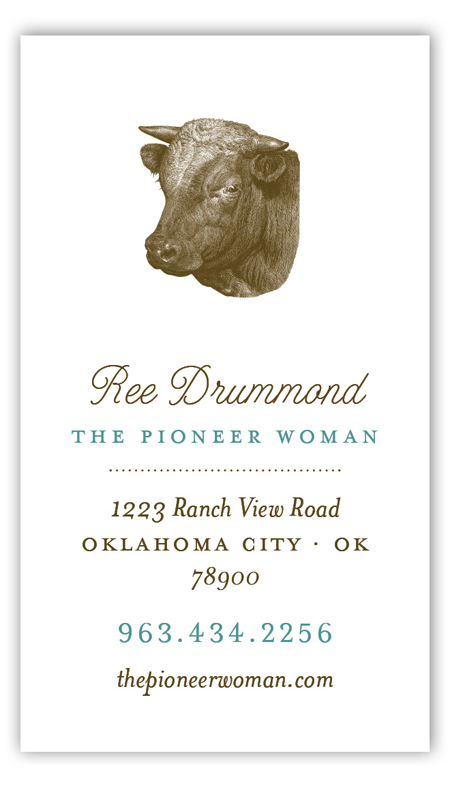 Pioneer Days Bull Calling Card