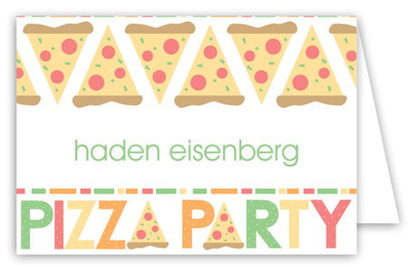 Pizza Party Folded Note Card
