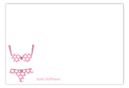 Polka Dot Undies Flat Note Card