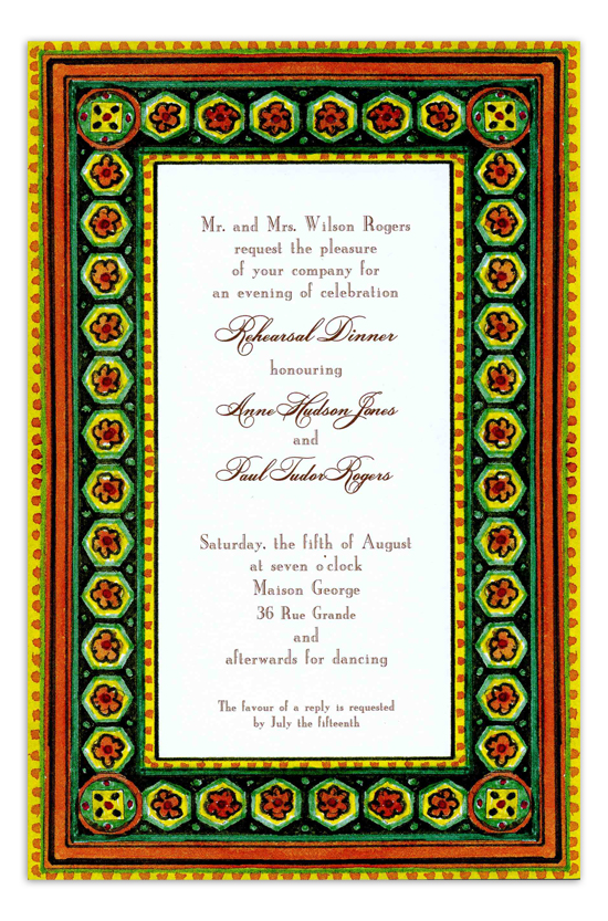 Pompeii Border Invitation