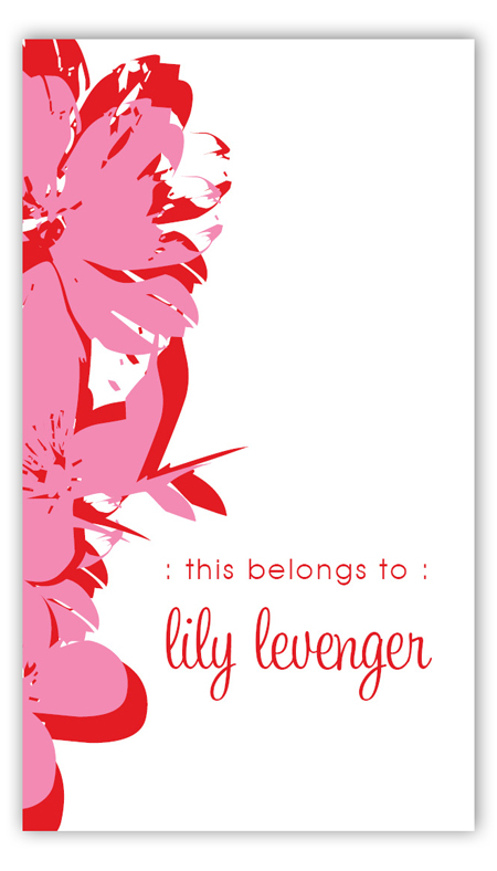 Pop Art Flowers Pink Calling Card