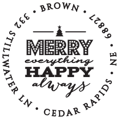Merry Always Personalized Stamp