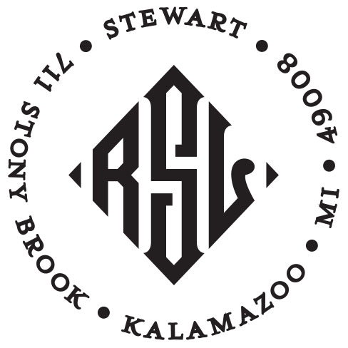Stewart Personalized Monogram Stamp