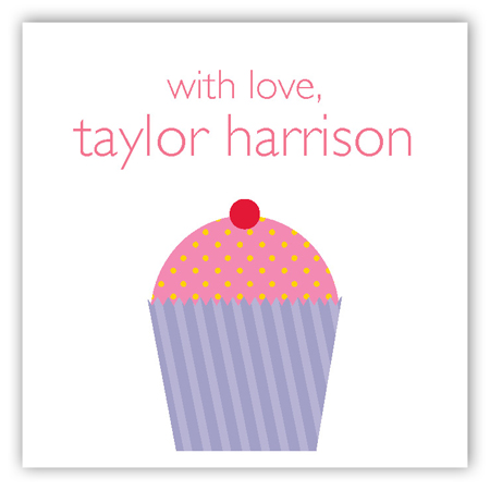 Purple Cupcake Delight Gift Tag