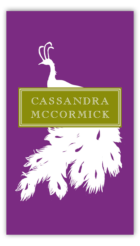 Purple Peacock Calling Card