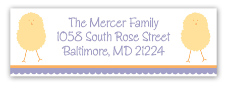 Purple Polka Dot Chicks Address Label