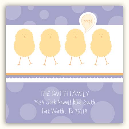 Purple Polka Dot Chicks Square Sticker