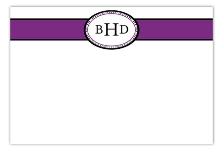 Purple Senior Seal Flat Note Card