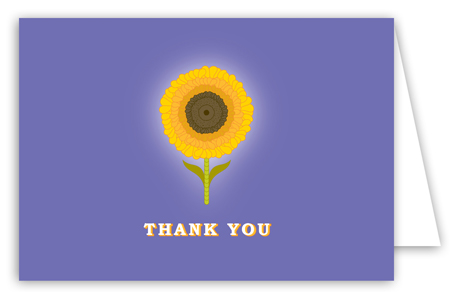 Purple Sunny Flower Note Card