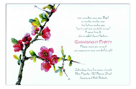 Quince Branch Invitation