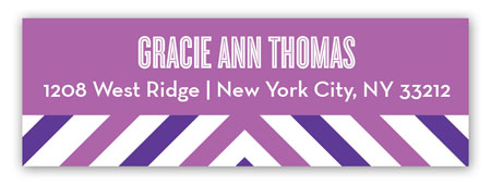 Radiant Orchid Graphic Sides Address Label