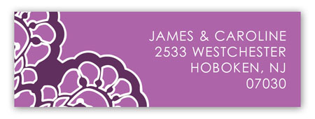 Radiant Orchid Lace Address Label