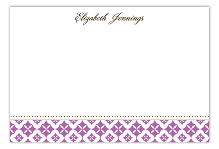 Radiant Orchid Pure Pattern Flat Note Card