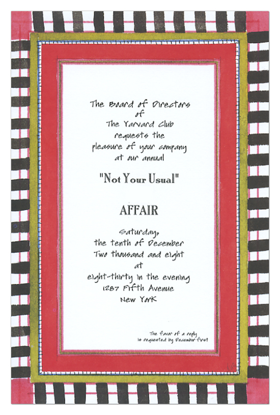 Railroad Pattern Invitation