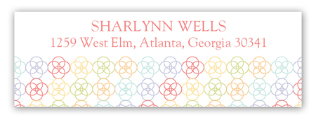 Rainbow Birthday Address Label