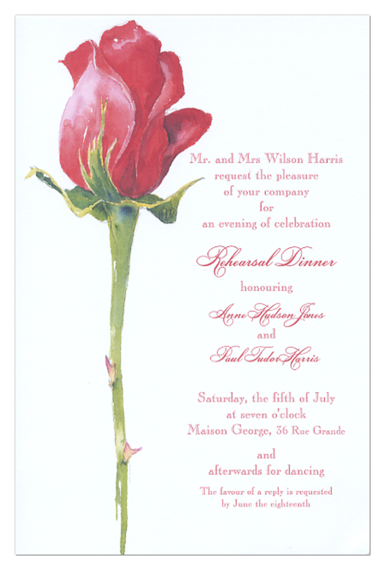 Red Rose Invitation