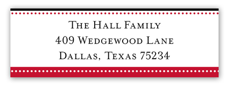 Red Senior Seal Address Label