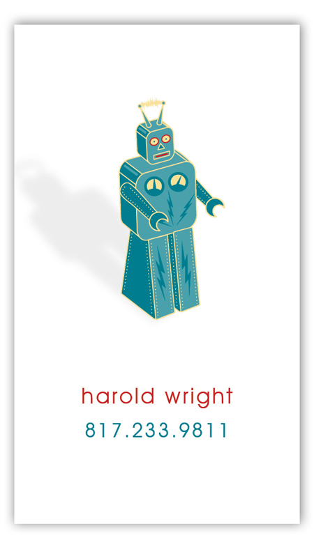 Retro Robot Calling Card