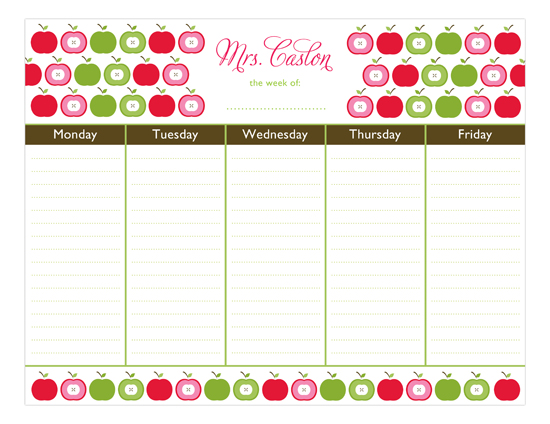 Ripe Apple Calendar Pad