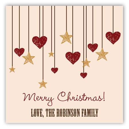 Rustic Christmas Square Sticker