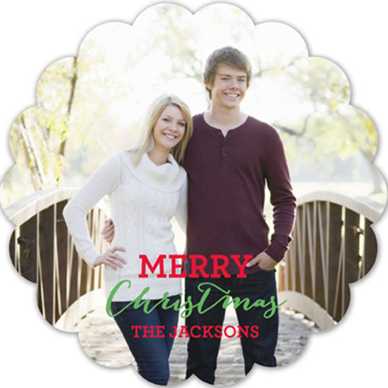 Scallop Christmas Tree Photo Card