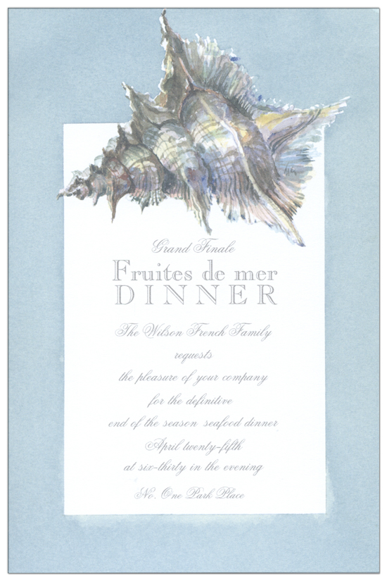 Sea Shell Invitation