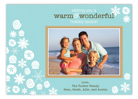 Seasonal Seashells Photo Card