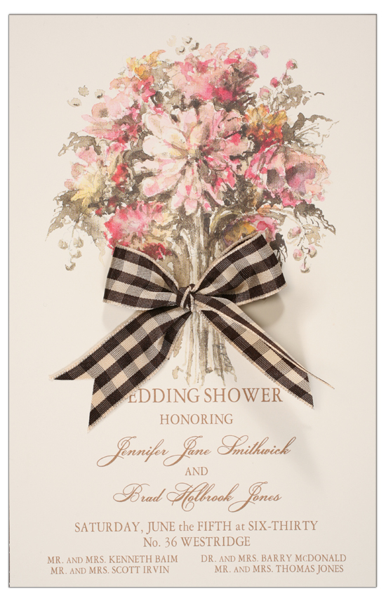 Sepia Bouquet Invitation