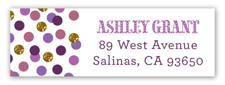 Shades of Radiant Orchid Confetti Address Label