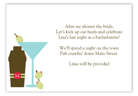 Shaken Not Stirred Enclosure Card