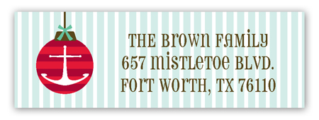 Ships Ahoy Holiday Address Label