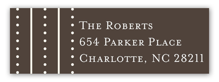 Simple Hello Brown Address Label